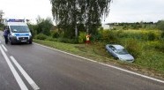 Dachowanie samochodu na Łęczyckiej. Nikt nie ucierpiał